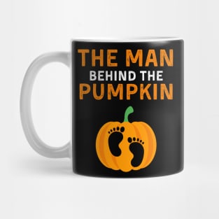 Mens Pregnancy Halloween Man Behind the Pumpkin Costume Couples Mug